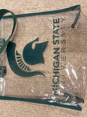 Clear Tote Bag in Dark Green